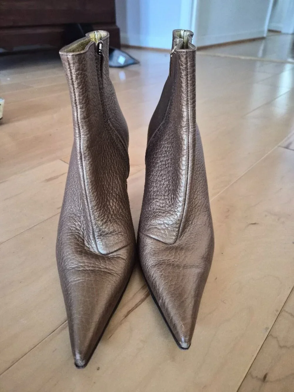 Vintage Dolce and Gabbana Bronze boots Sz 41